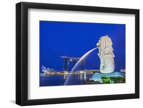 The Marina Bay Sands Hotel and Shopping Centre and the Singapore Art and Science Museum, Singapore-Cahir Davitt-Framed Photographic Print