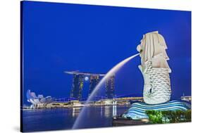 The Marina Bay Sands Hotel and Shopping Centre and the Singapore Art and Science Museum, Singapore-Cahir Davitt-Stretched Canvas