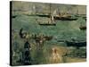 The Marina, Isle of Wight,1875. Canvas.-Berthe Morisot-Stretched Canvas