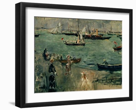 The Marina, Isle of Wight,1875. Canvas.-Berthe Morisot-Framed Giclee Print