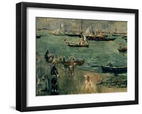 The Marina, Isle of Wight,1875. Canvas.-Berthe Morisot-Framed Giclee Print