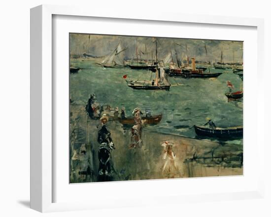 The Marina, Isle of Wight,1875. Canvas.-Berthe Morisot-Framed Giclee Print