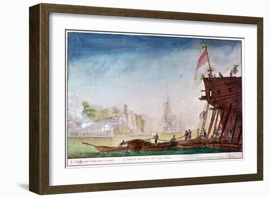 The Marina of Brest, C1750-1810-Nicolas Marie Ozanne-Framed Giclee Print