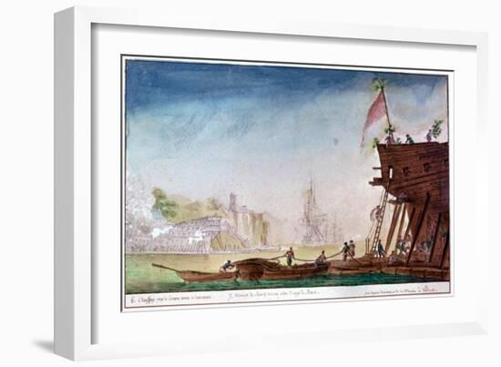 The Marina of Brest, C1750-1810-Nicolas Marie Ozanne-Framed Giclee Print