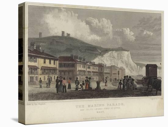 The Marine Parade and Julius Caesar's Tower at Dover-George Shepherd-Stretched Canvas