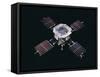 The Mariner 5 Spacecraft Against a Black Background-null-Framed Stretched Canvas