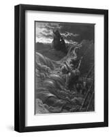 The Mariner, as His Ship Is Sinking, Sees the Boat with the Hermit and Pilot-Gustave Doré-Framed Giclee Print