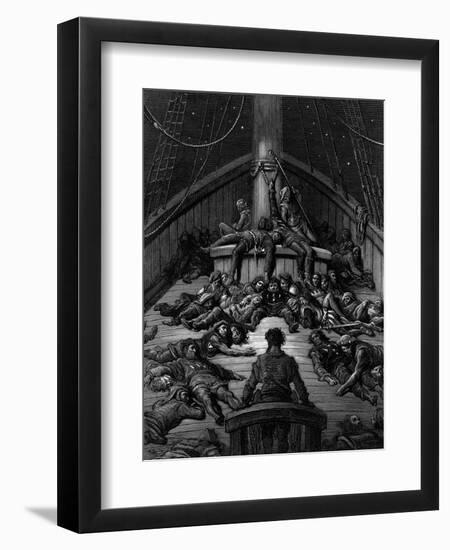 The Mariner Gazes on His Dead Companions and Laments the Curse of His Survival-Gustave Doré-Framed Giclee Print