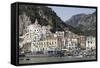 The Maritime Town of Amalfi Nestling Below Mountains-Martin Child-Framed Stretched Canvas