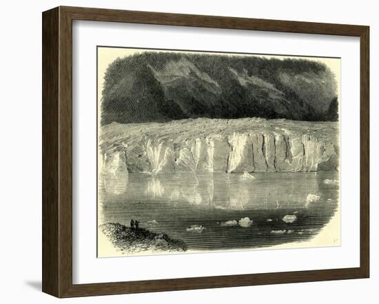 The Marjelen Lake and Ice-Cliffs of the Aletsch Glacier Switzerland-null-Framed Giclee Print