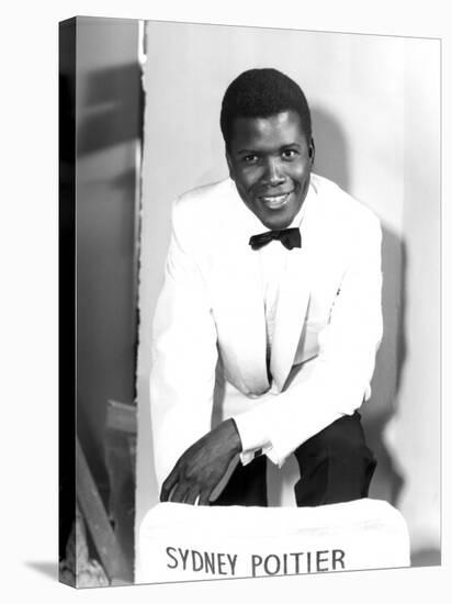 The Mark of the Hawk, Sidney Poitier at Elstree Studios, UK, January 1957-null-Stretched Canvas
