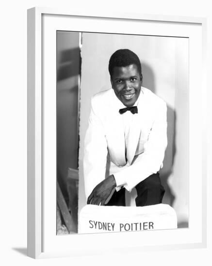 The Mark of the Hawk, Sidney Poitier at Elstree Studios, UK, January 1957-null-Framed Photo