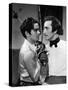 THE MARK OF ZORRO, 1940 directed by ROUBEN MAMOULIAN Tyrone Power and Basil Rathbone (b/w photo)-null-Stretched Canvas