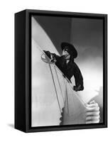 THE MARK OF ZORRO, 1940 directed by ROUBEN MAMOULIAN Tyrone Power (b/w photo)-null-Framed Stretched Canvas