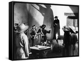 THE MARK OF ZORRO, 1940 directed by ROUBEN MAMOULIAN Tyrone Power (b/w photo)-null-Framed Stretched Canvas