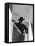THE MARK OF ZORRO, 1940 directed by ROUBEN MAMOULIAN Tyrone Power (b/w photo)-null-Framed Stretched Canvas