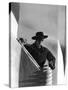 THE MARK OF ZORRO, 1940 directed by ROUBEN MAMOULIAN Tyrone Power (b/w photo)-null-Stretched Canvas