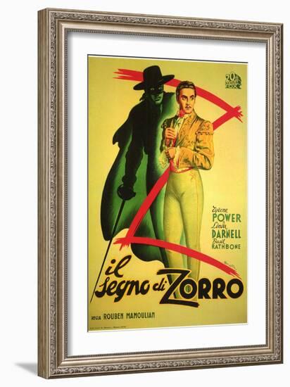 The Mark of Zorro, 1940-null-Framed Art Print