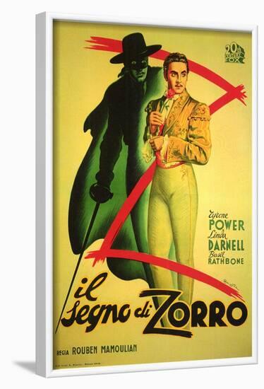 The Mark of Zorro, 1940-null-Framed Art Print