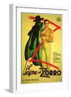 The Mark of Zorro, 1940-null-Framed Art Print