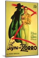 The Mark of Zorro, 1940-null-Mounted Art Print