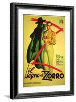 The Mark of Zorro, 1940-null-Framed Art Print