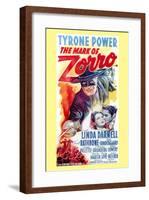 The Mark of Zorro, 1940-null-Framed Art Print
