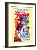 The Mark of Zorro, 1940-null-Framed Art Print