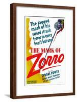 The Mark of Zorro, 1940-null-Framed Art Print