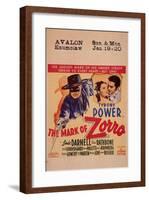 The Mark of Zorro, 1940-null-Framed Art Print