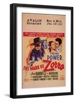 The Mark of Zorro, 1940-null-Framed Art Print