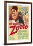 The Mark of Zorro, Linda Darnell, Tyrone Power on Argentinian Poster Art, 1940-null-Framed Art Print