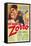 The Mark of Zorro, Linda Darnell, Tyrone Power on Argentinian Poster Art, 1940-null-Framed Stretched Canvas