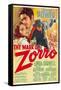 The Mark of Zorro, Linda Darnell, Tyrone Power on Argentinian Poster Art, 1940-null-Framed Stretched Canvas