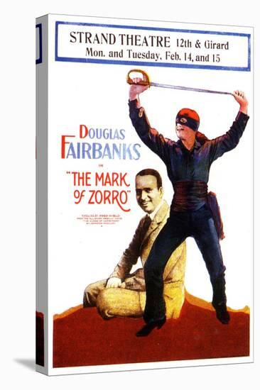 The Mark of Zorro Movie Douglas Fairbanks Noah Beery Poster Print-null-Stretched Canvas
