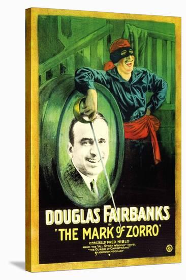 The Mark of Zorro Movie Douglas Fairbanks Poster Print-null-Stretched Canvas