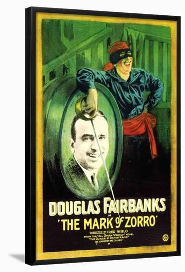 The Mark of Zorro Movie Douglas Fairbanks Poster Print-null-Framed Poster