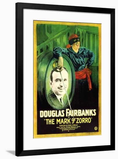 The Mark of Zorro Movie Douglas Fairbanks Poster Print-null-Framed Poster