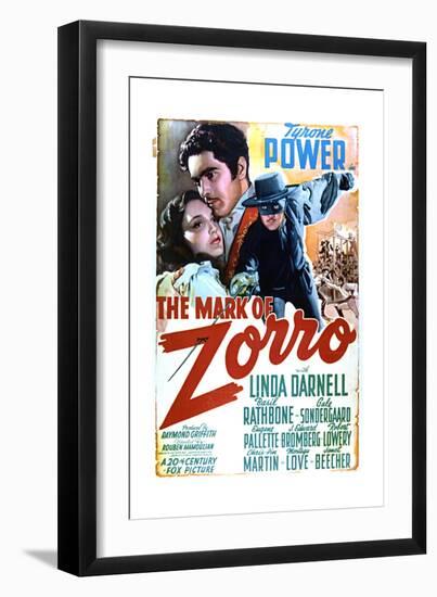 The Mark of Zorro - Movie Poster Reproduction-null-Framed Premium Giclee Print