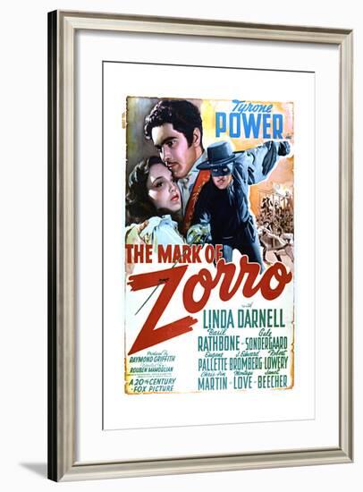 The Mark of Zorro - Movie Poster Reproduction-null-Framed Art Print