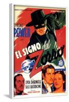 The Mark of Zorro, Spanish Movie Poster, 1940-null-Framed Art Print