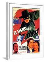 The Mark of Zorro, Spanish Movie Poster, 1940-null-Framed Art Print