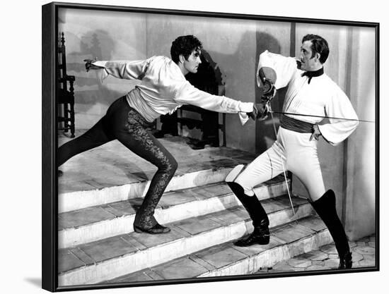 The Mark Of Zorro, Tyrone Power, Basil Rathbone, 1940-null-Framed Photo