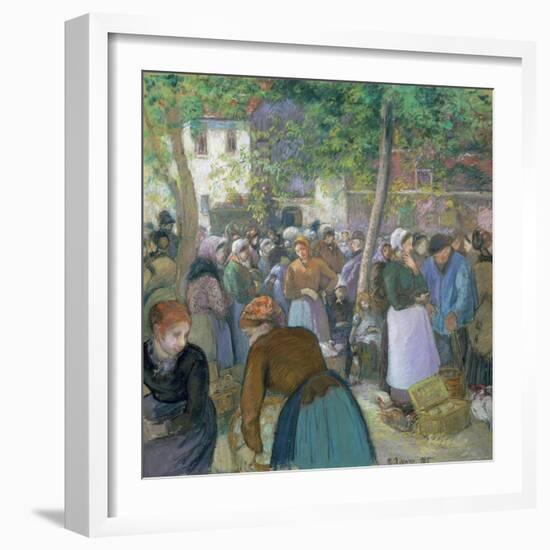 The Market, 1885-Camille Pissarro-Framed Giclee Print