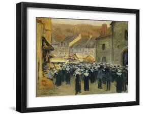 The Market at Pont-Aven; Le Marche a Pont-Aven, 1886-Emile Bernard-Framed Giclee Print