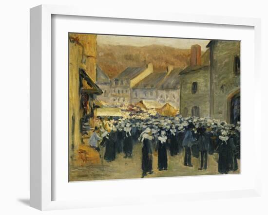 The Market at Pont-Aven; Le Marche a Pont-Aven, 1886-Emile Bernard-Framed Giclee Print