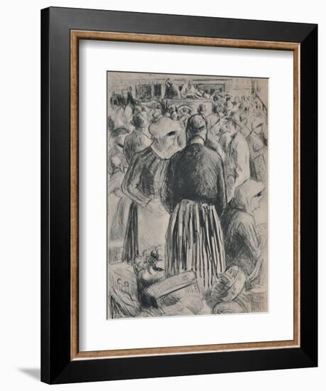 'The Market at Pontoise', 1895, (1946)-Camille Pissarro-Framed Giclee Print