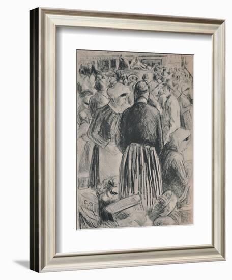 'The Market at Pontoise', 1895, (1946)-Camille Pissarro-Framed Giclee Print