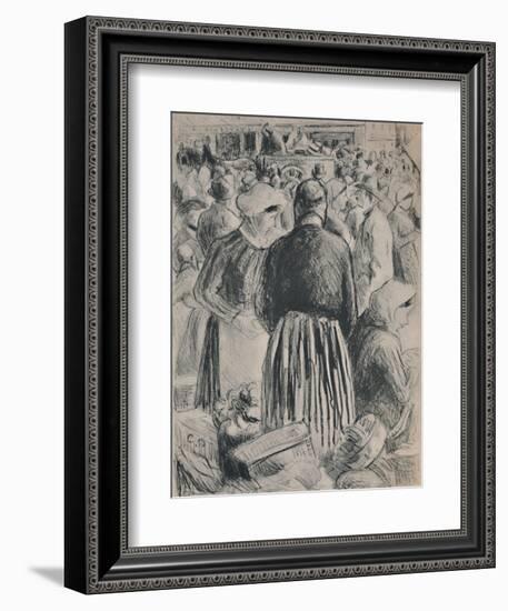 'The Market at Pontoise', 1895, (1946)-Camille Pissarro-Framed Giclee Print