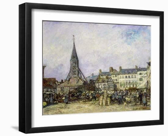 The Market at Sainte-Catherine, Honfleur-Johan-Barthold Jongkind-Framed Giclee Print